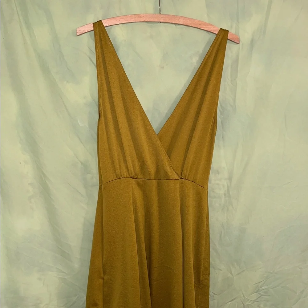 French Connection deep mustard midi Women's Dress - Picture 7 of 9